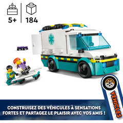 Lego City 60451 Emergency Ambulance Toy with 2 Mini Figures Construction Playset