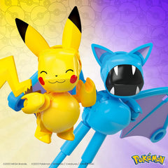 Mega Pokemon Pikachu & Zubat Construction Buildable Figuers