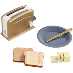 KidKraft Metallic Toy Toaster Set With Play Food