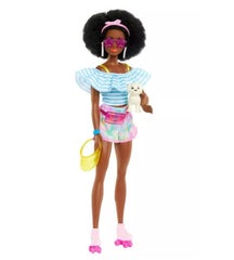 Barbie Fashionistas Doll with Roller Skates and Pet Puppy