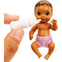 Barbie Doll Crib Playset with Skipper Sleepy Eyes Baby Sleepy Eyes Furniture