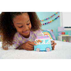 Polly Pocket Dolls Playset with Fidget Exterior Seaside Puppy Ride Compact