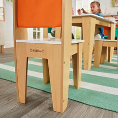 KidKraft Pocket Storage Table and 4 Chairs - Natural (Collection Only)