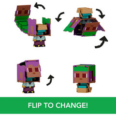 Minecraft Flippin Figs 2 Pack Action Figures in 3.75-Inch Scale & Large Heads