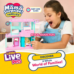 Little Live Pets Mama Surprise Baby Care Clinic Retriever Playset