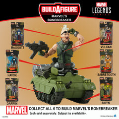 Marvel Legends Series DARWIN Figure 5 X-MEN (BUILD A FIGURE: BONEBREAKER-RIGHT TANK)