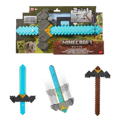A Minecraft Movie Click and Switch Convertible Sword and Pickaxe