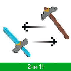 A Minecraft Movie Click and Switch Convertible Sword and Pickaxe