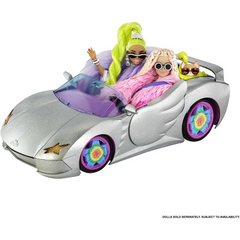 Barbie Extra Car Sparkly Silver 2-Seater Convertible