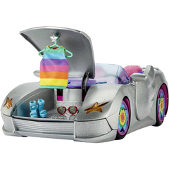 Barbie Extra Car Sparkly Silver 2-Seater Convertible