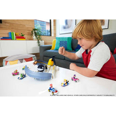 Hot Wheels Mario Kart Chain Chomp Track Set With Donkey Kong 1:64 Vehicle