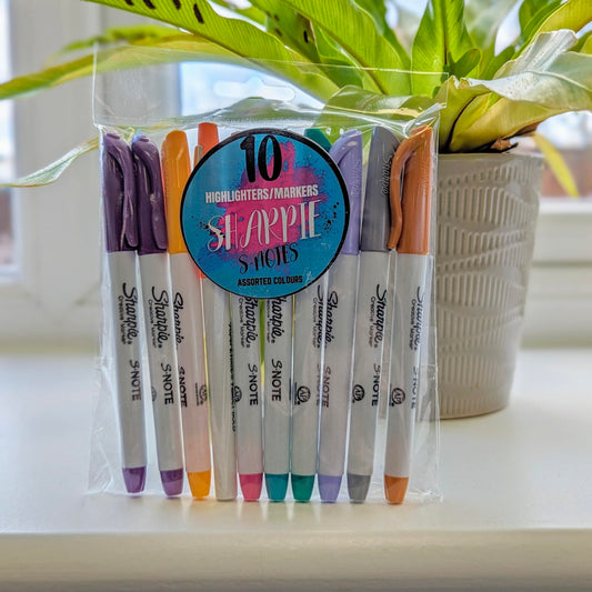Sharpie S.Note Pens 10 Pack Mixture of Marker and Highlighters Assorted Colours