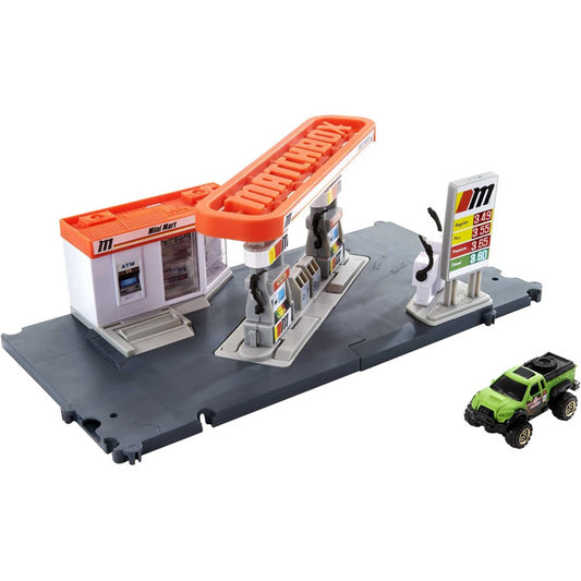 Mattel Matchbox Gas Station Playset with Vehicle
