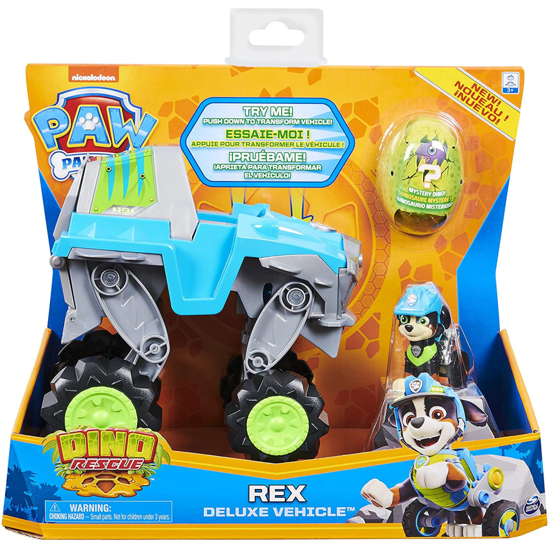 Paw Patrol Rex Dino Rescue Vehicle & Figure - Maqio