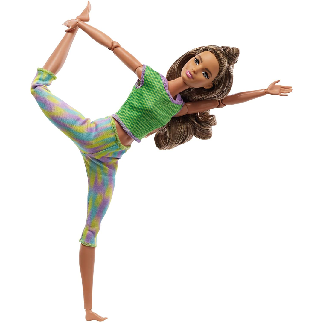 Barbie Light Brown Hair Made to Move Doll Flexible Yoga Doll - Maqio