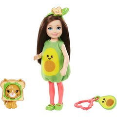 Barbie Club Chelsea Doll and Playset Avocado Dress and Cat (GJW31) - Maqio