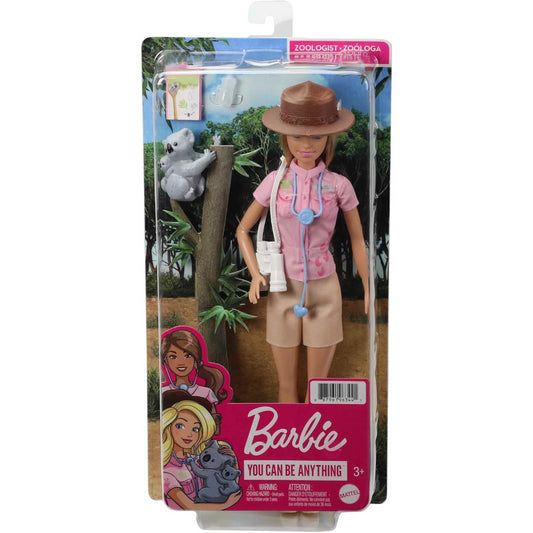 Barbie Zoologist 12-Inch Doll with Koala & Baby Figure and Feeding Bottle