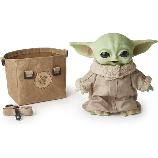 Star Wars The Child Plush 11-in Yoda Baby Figure & Satchel