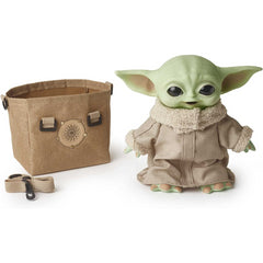 Star Wars The Child Plush 11-in Yoda Baby Figure & Satchel