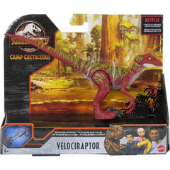 Jurassic World Savage Strike Feature Camp Cretaceous Action Figure - Red Velociraptor