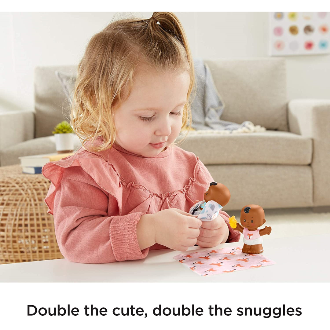 Fisher-Price Little People Twins + Fox Blanket Dolls - Maqio