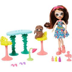 Enchantimals Slow-Down Salon Nail and Spa Playset with Sela Sloth Doll 6-Inch