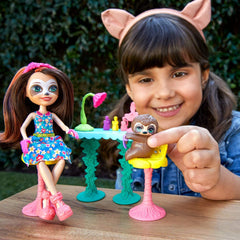 Enchantimals Slow-Down Salon Nail and Spa Playset with Sela Sloth Doll 6-Inch