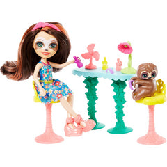 Enchantimals Slow-Down Salon Nail and Spa Playset with Sela Sloth Doll 6-Inch