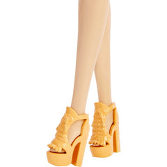 Barbie Fashionistas Doll 181 - Blonde Hair Fruit Print Dress & Orange Heels