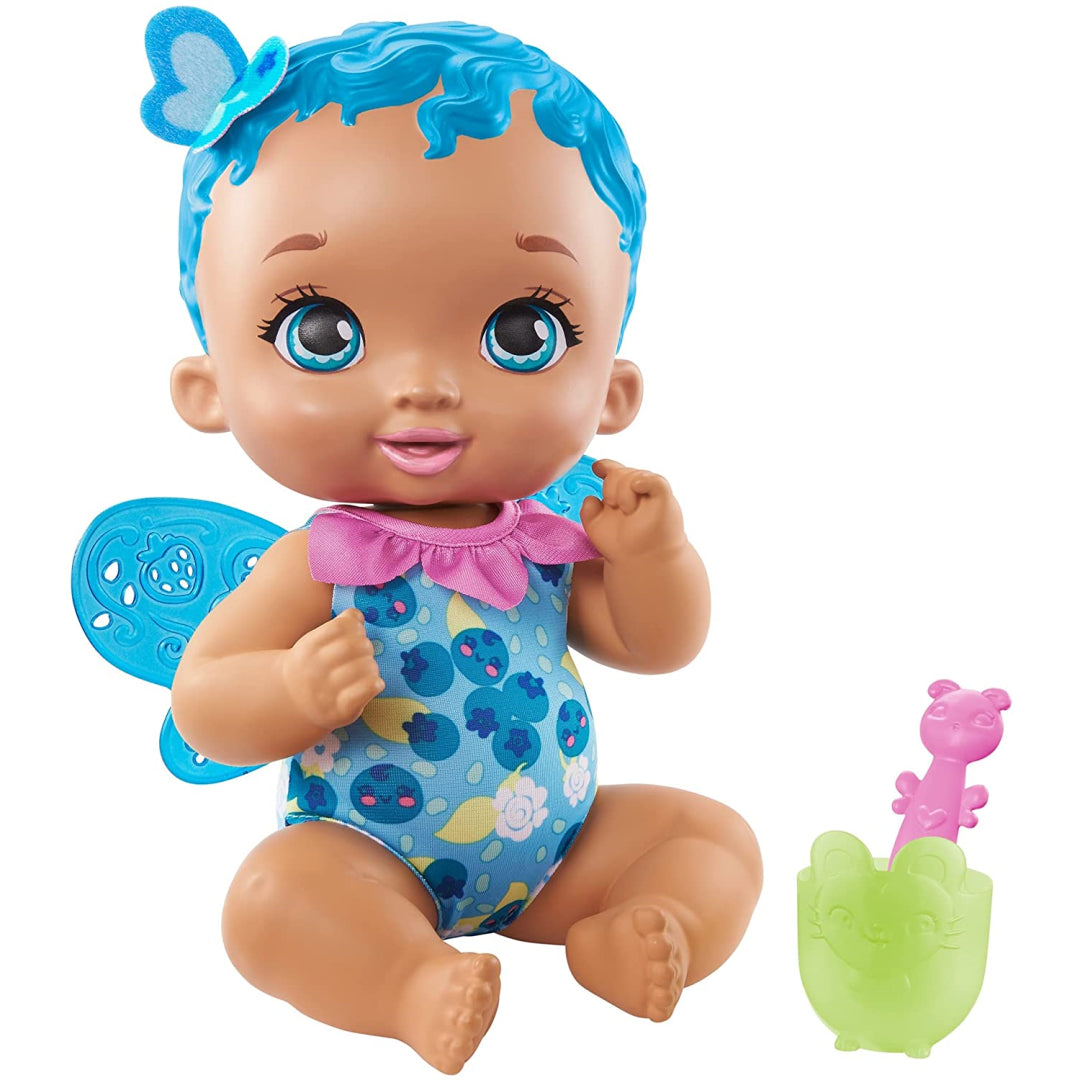 My garden Baby Berry Hungry Baby Butterfly Scented Doll with Blue Hair - Maqio