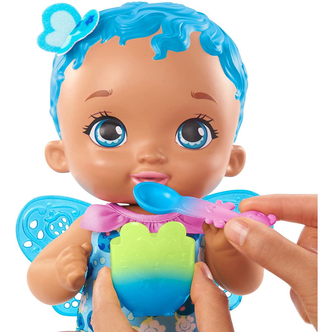 My garden Baby Berry Hungry Baby Butterfly Scented Doll with Blue Hair - Maqio