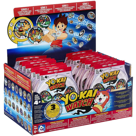 Yokai Watch B5944EU41 Series 2 Medals - Case of 24 Blind Bags - Maqio