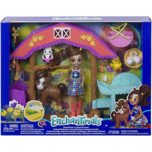 Enchantimals Barnyard Nursery Playset with Haydie Horse Doll and Trotter Figure - Maqio