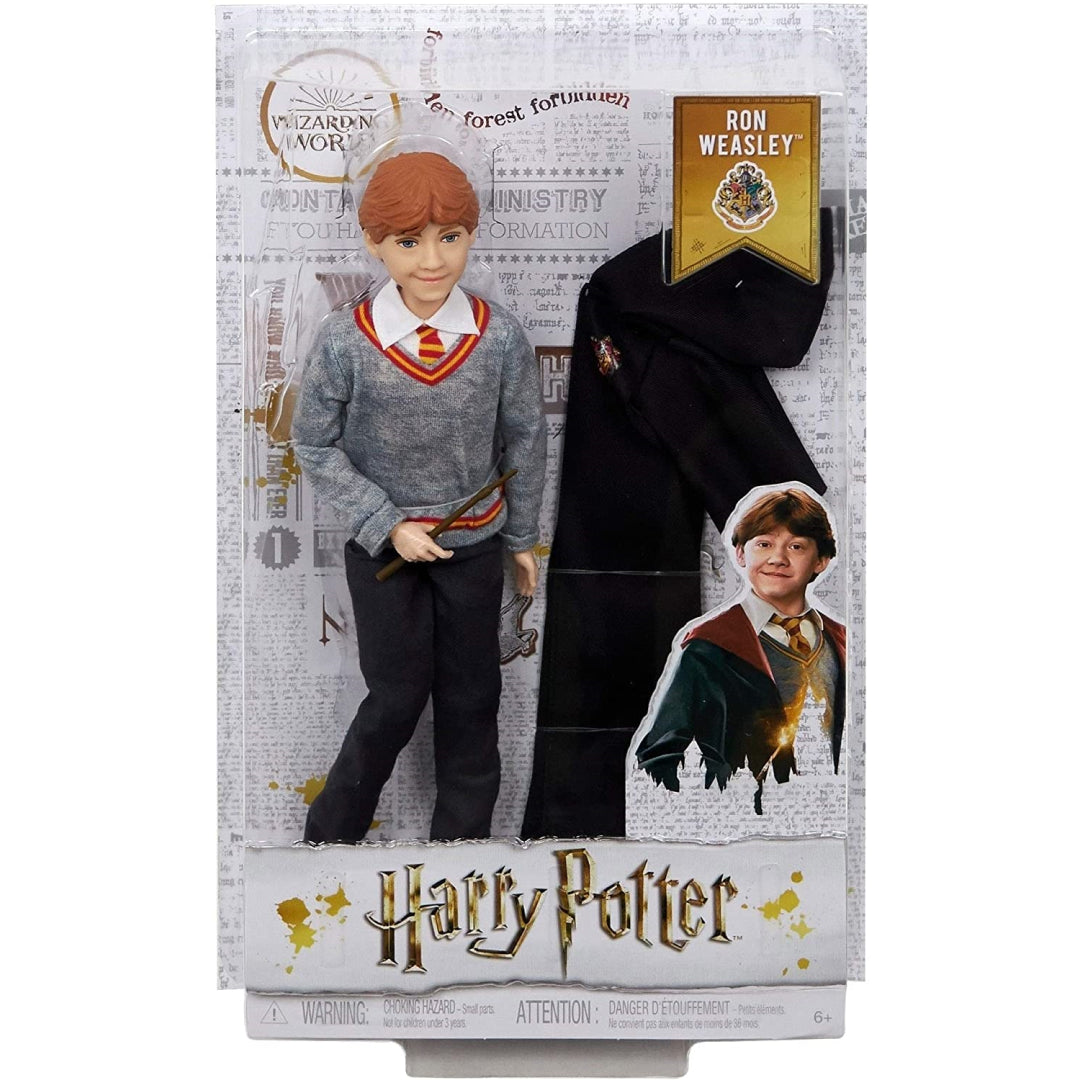 Ron Weasley with Hogwarts Uniform/Robe and Wand Harry Potter Doll - Maqio