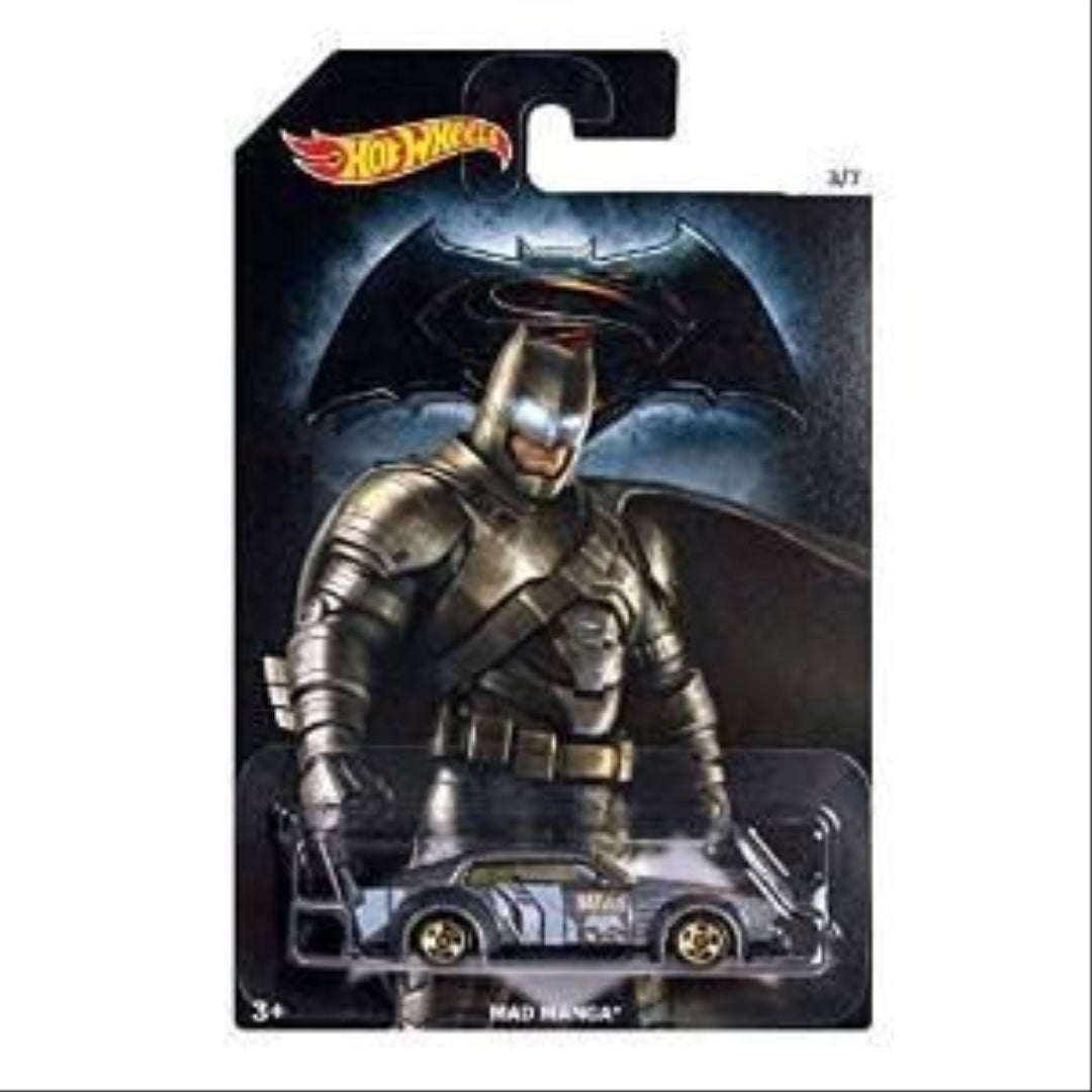 Hot Wheels Batman V Superman Dawn of Justice COMPLETE Set of 7 Diecast Collectible Vehicles - Maqio