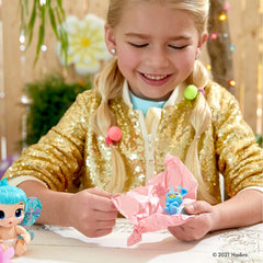 Baby Alive Glo Pixies Minis Glow-in-The-Dark Doll 3.75 inch - Aqua Flutter