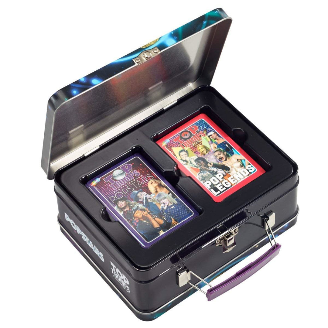 Popstars Top Trumps Collectors Tin Card Game - Maqio