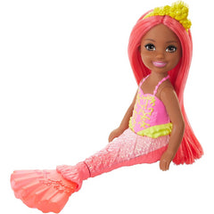 Barbie Chelsea Mermaid with Pink Hair and Yellow Tiara