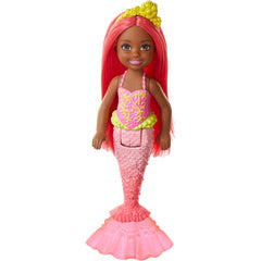 Barbie Chelsea Mermaid with Pink Hair and Yellow Tiara