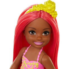 Barbie Chelsea Mermaid with Pink Hair and Yellow Tiara