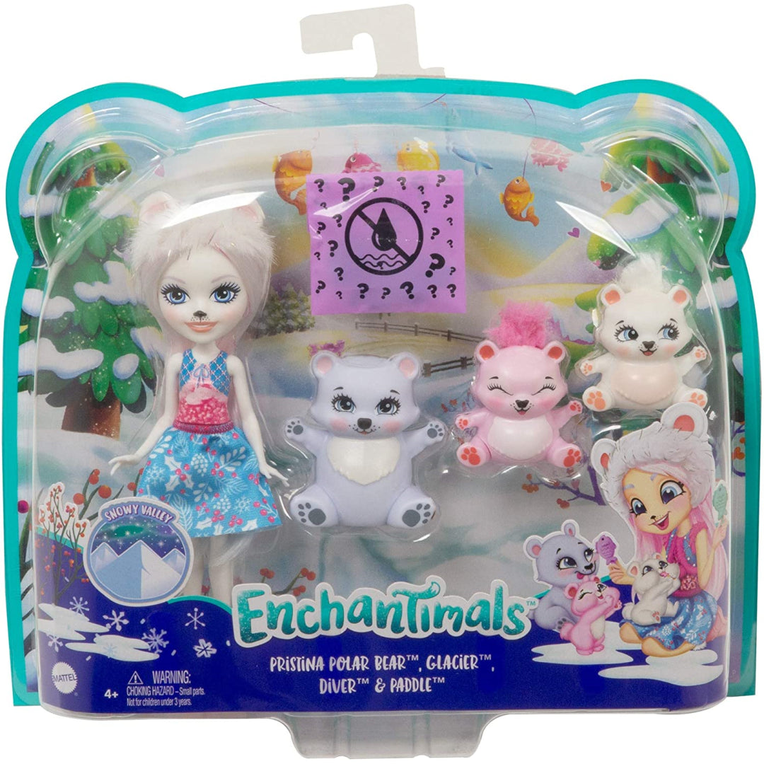 Enchantimals Pristina Polar Bear Doll & Family - Maqio