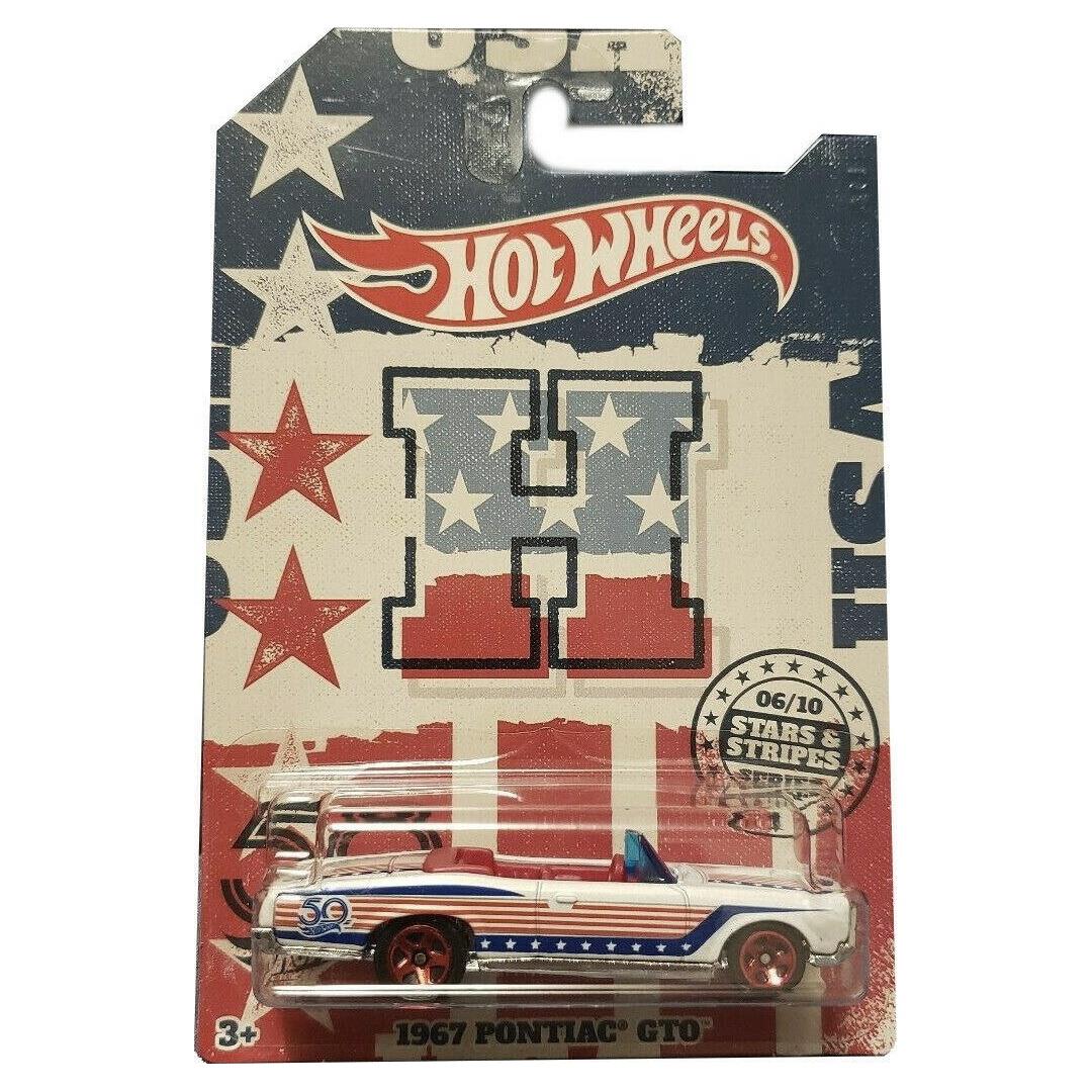 Hot Wheels Stars & Stripes Set of 10 Vehicles - 50th Anniversary - Maqio