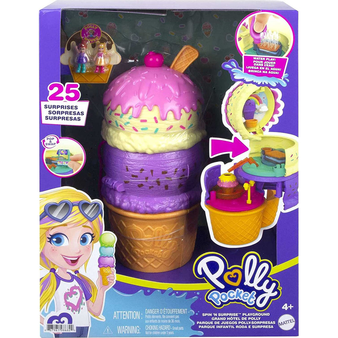 Polly Pocket Spin ‘n Surprise Playset - Ice Cream Cone Shape - Maqio