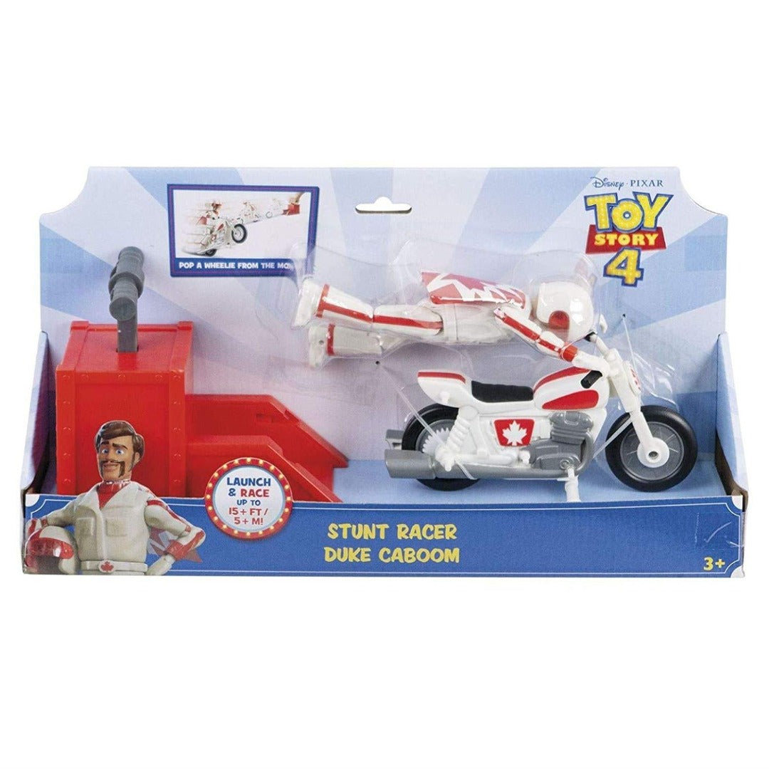 Disney Pixar Toy Story 4 Stunt Bike Racer Duke Caboom with Motorcycle GFB55 - Maqio