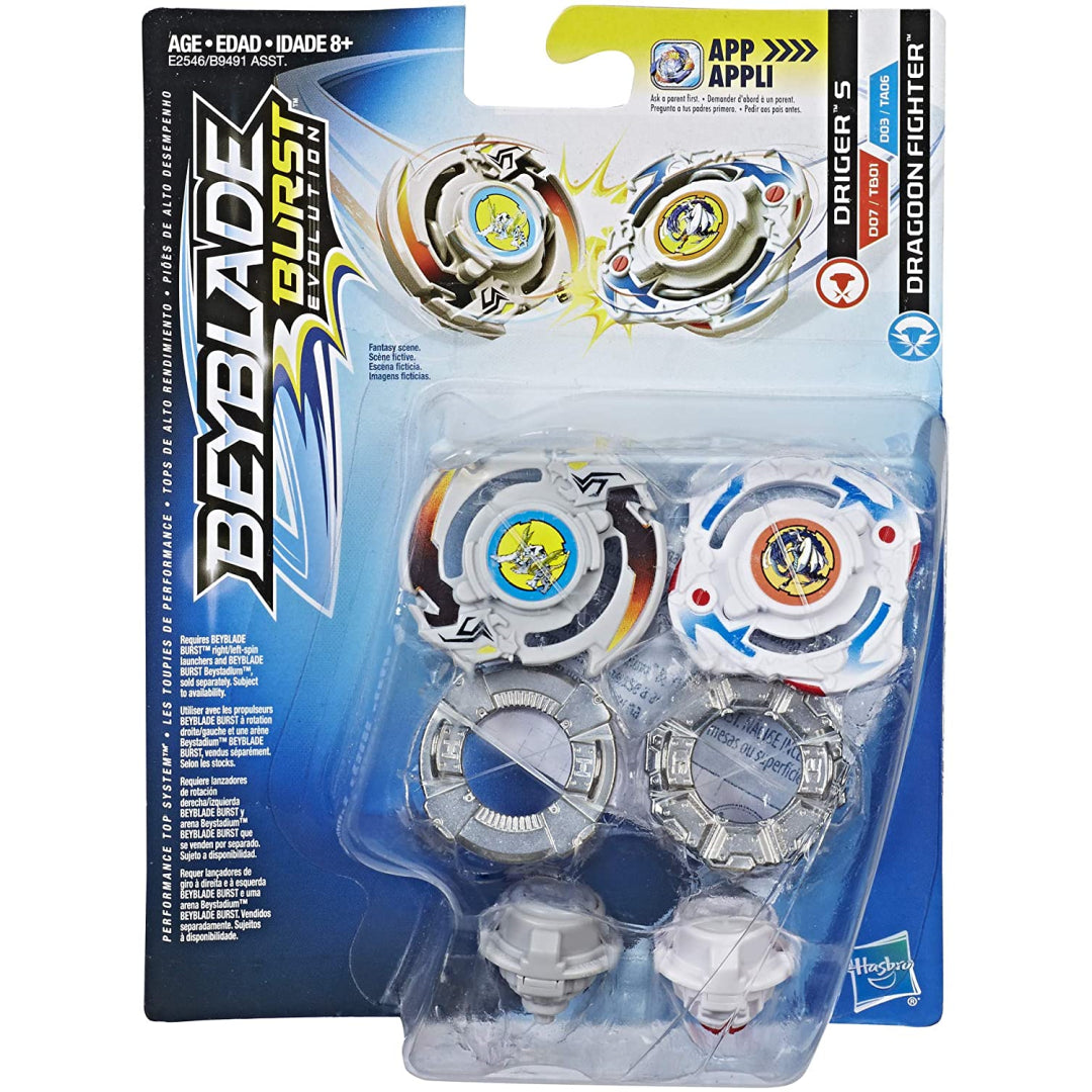 Beyblade Burst Evolution Driger S And Dragoon F Dual Pack E2546 - Maqio