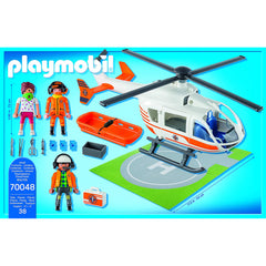 Playmobil City Life Hospital Emergency Helicopter Playset - Maqio