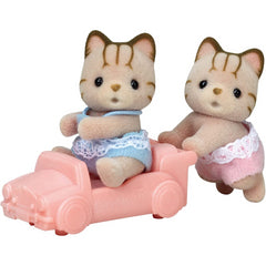 Sylvanian Families Striped Cat Twins Figures and Accessories