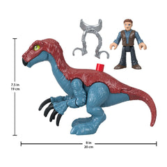 Imaginext Jurassic World Action Figure - Therizinosaurus & Owen Dinosaur