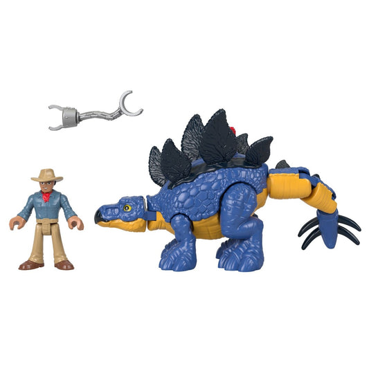 Imaginext Jurassic World Action Figure - Stegosaurus And Dr Grant