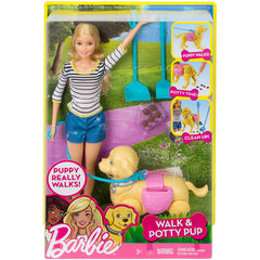 Barbie Walk & Potty Pup Pet Playset
